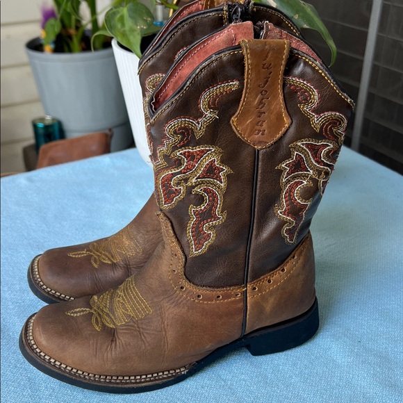 Kids Western Cowboy Boots - Brown - Picture 2 of 12
